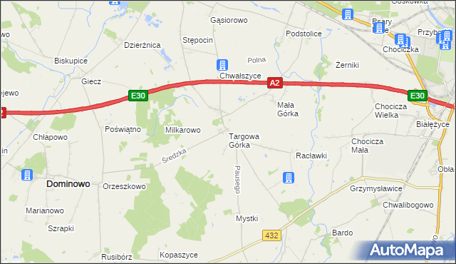 mapa Targowa Górka, Targowa Górka na mapie Targeo