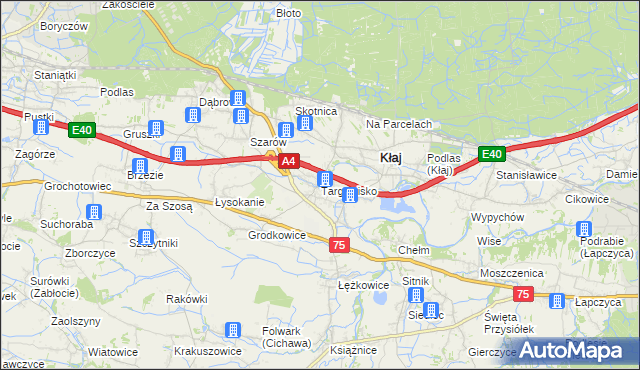 mapa Targowisko gmina Kłaj, Targowisko gmina Kłaj na mapie Targeo