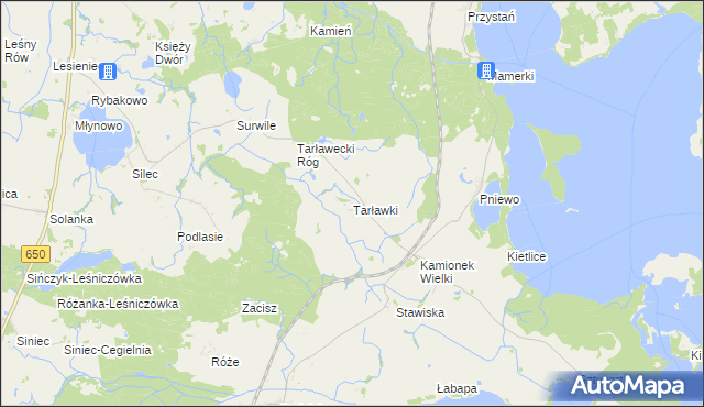 mapa Tarławki, Tarławki na mapie Targeo