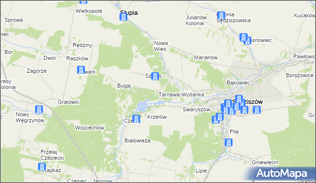 mapa Tarnawa-Wydanka, Tarnawa-Wydanka na mapie Targeo