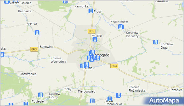 mapa Tarnogród, Tarnogród na mapie Targeo