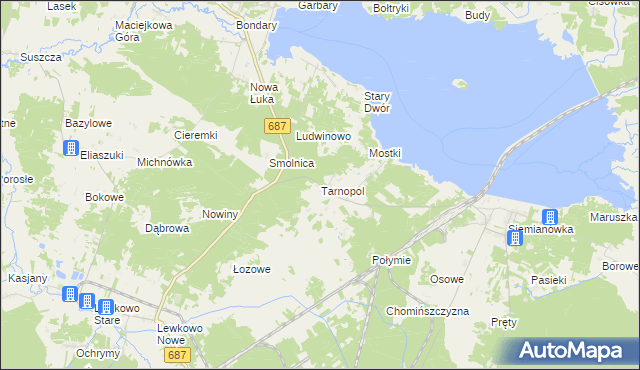 mapa Tarnopol, Tarnopol na mapie Targeo