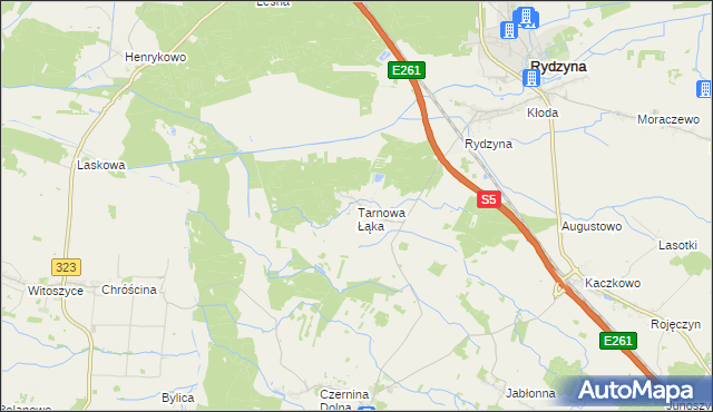 mapa Tarnowa Łąka, Tarnowa Łąka na mapie Targeo