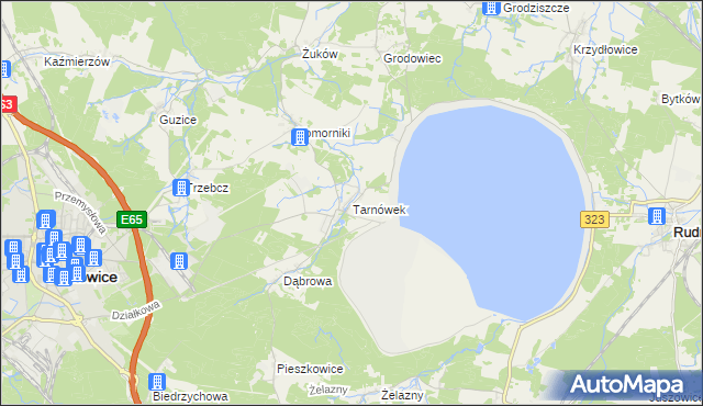 mapa Tarnówek gmina Polkowice, Tarnówek gmina Polkowice na mapie Targeo