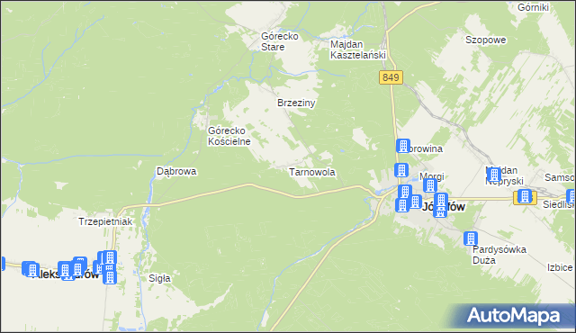 mapa Tarnowola, Tarnowola na mapie Targeo