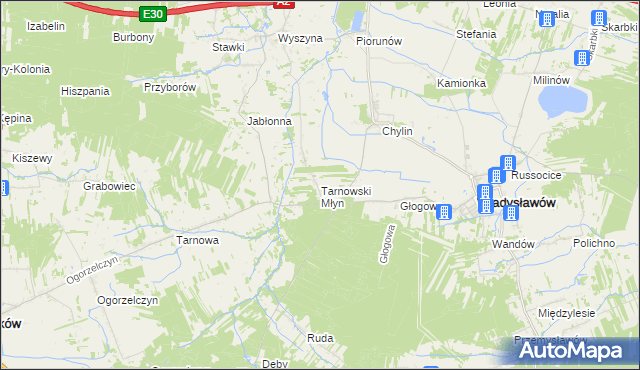 mapa Tarnowski Młyn, Tarnowski Młyn na mapie Targeo