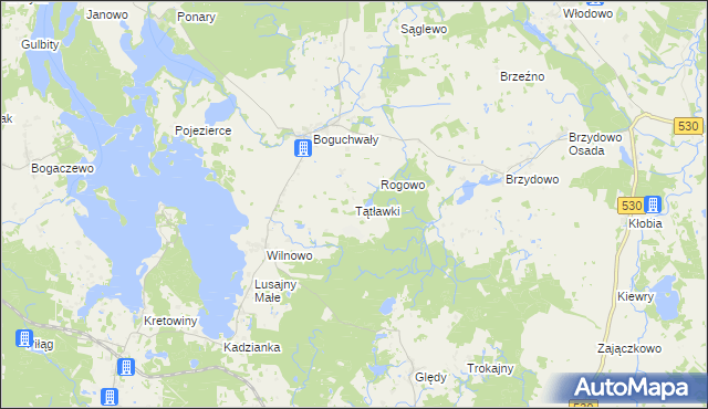 mapa Tątławki, Tątławki na mapie Targeo