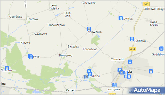 mapa Teodozewo, Teodozewo na mapie Targeo