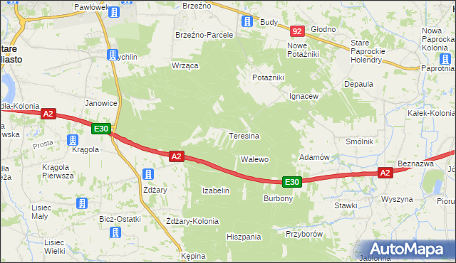 mapa Teresina, Teresina na mapie Targeo