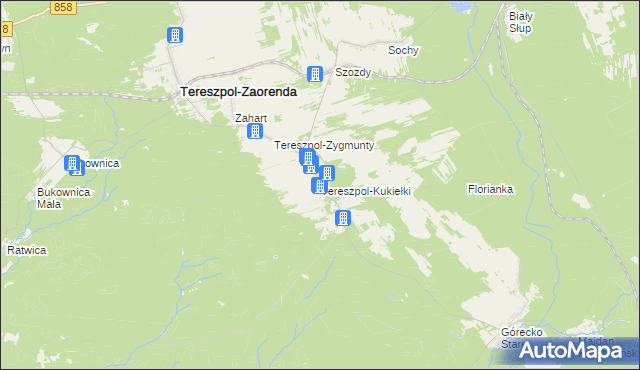 mapa Tereszpol-Kukiełki, Tereszpol-Kukiełki na mapie Targeo