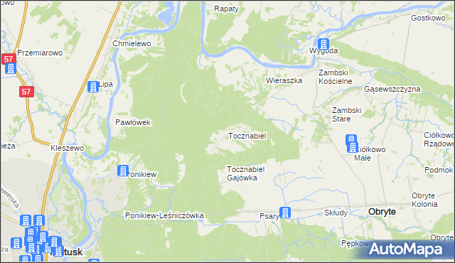 mapa Tocznabiel, Tocznabiel na mapie Targeo