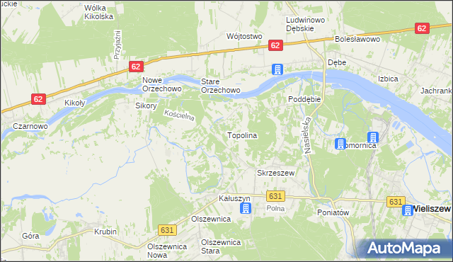 mapa Topolina, Topolina na mapie Targeo