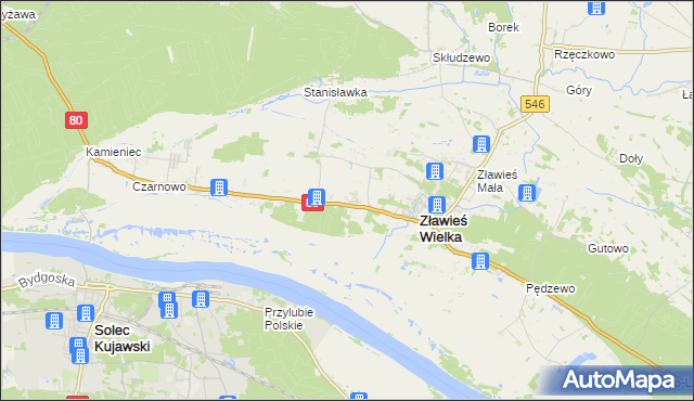 mapa Toporzysko gmina Zławieś Wielka, Toporzysko gmina Zławieś Wielka na mapie Targeo