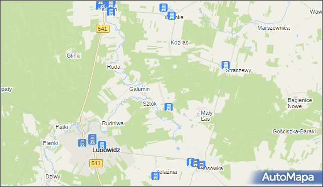 mapa Toruniak, Toruniak na mapie Targeo