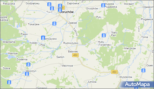 mapa Torzeniec, Torzeniec na mapie Targeo