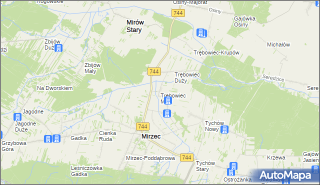 mapa Trębowiec Mały, Trębowiec Mały na mapie Targeo