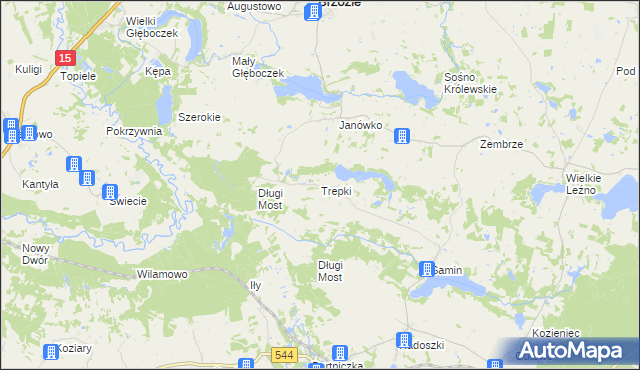 mapa Trepki, Trepki na mapie Targeo