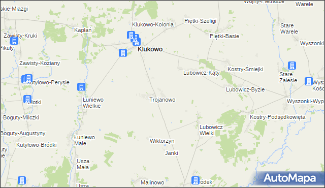 mapa Trojanówek, Trojanówek na mapie Targeo