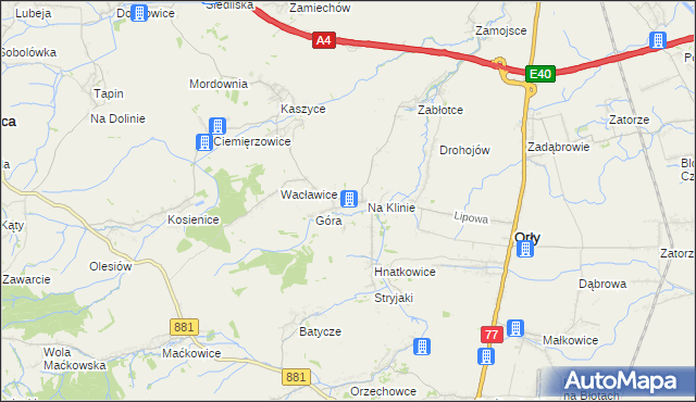 mapa Trójczyce, Trójczyce na mapie Targeo