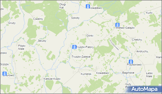 mapa Truszki-Kucze, Truszki-Kucze na mapie Targeo