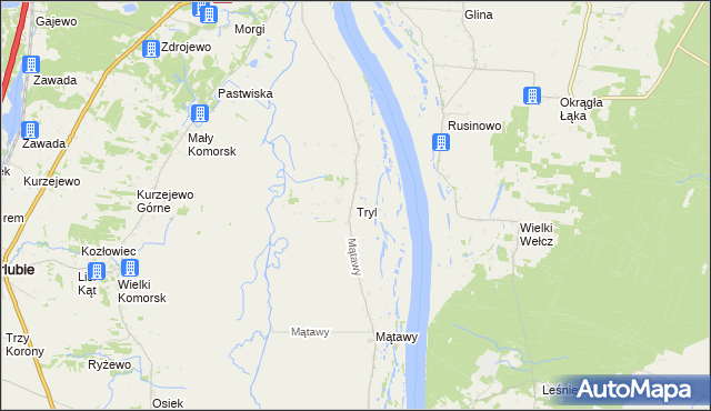 mapa Tryl, Tryl na mapie Targeo