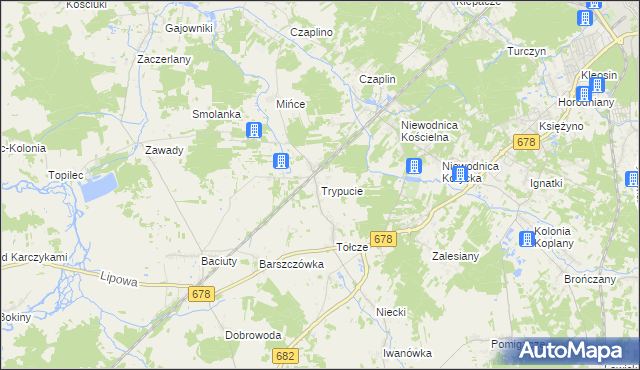 mapa Trypucie, Trypucie na mapie Targeo