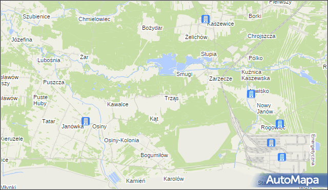 mapa Trząs, Trząs na mapie Targeo