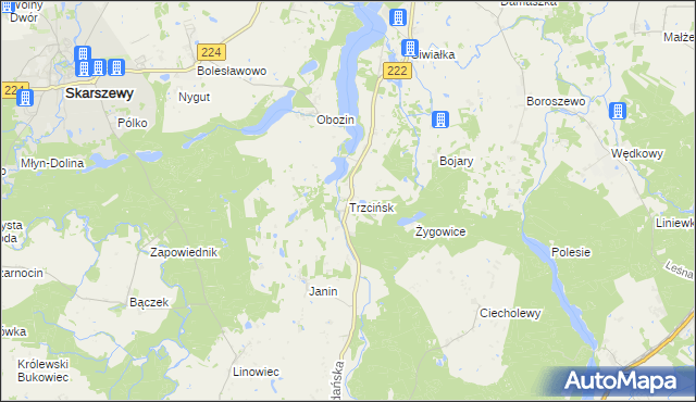 mapa Trzcińsk, Trzcińsk na mapie Targeo