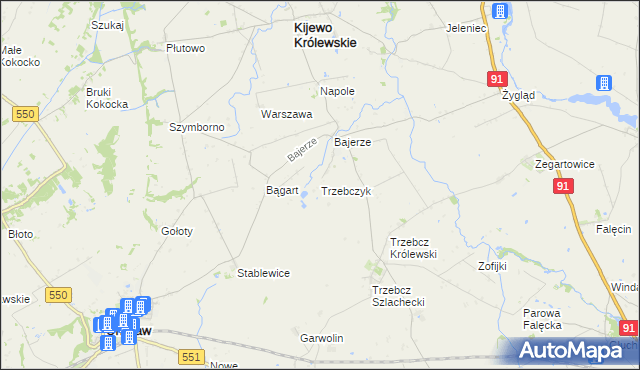 mapa Trzebczyk, Trzebczyk na mapie Targeo