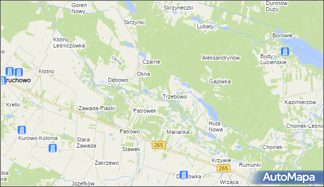 mapa Trzebowo, Trzebowo na mapie Targeo