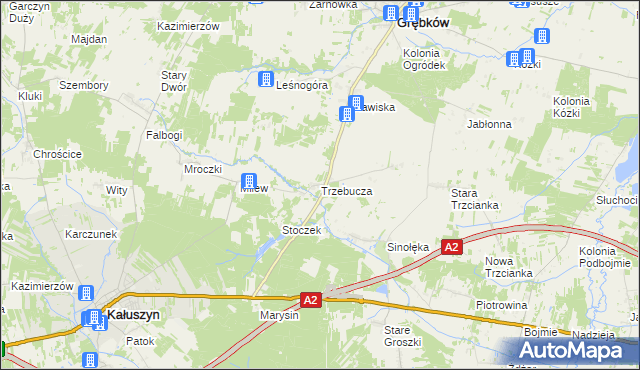 mapa Trzebucza, Trzebucza na mapie Targeo