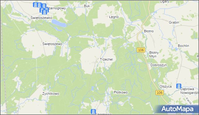 mapa Trzechel, Trzechel na mapie Targeo