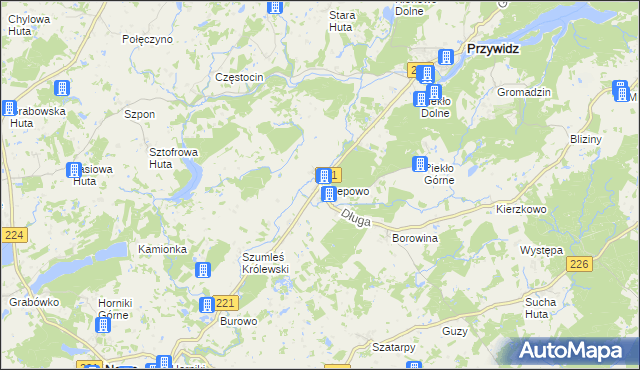 mapa Trzepowo gmina Przywidz, Trzepowo gmina Przywidz na mapie Targeo