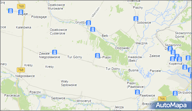 mapa Tur-Piaski, Tur-Piaski na mapie Targeo