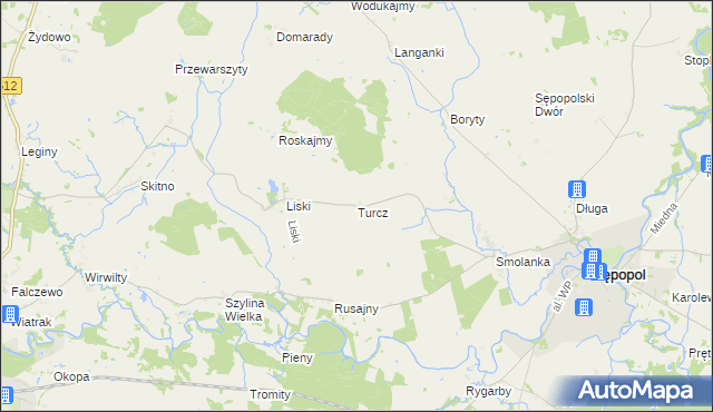 mapa Turcz, Turcz na mapie Targeo