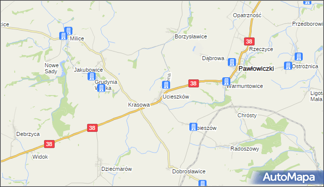 mapa Ucieszków, Ucieszków na mapie Targeo