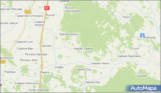 mapa Ulatowo-Janowięta, Ulatowo-Janowięta na mapie Targeo