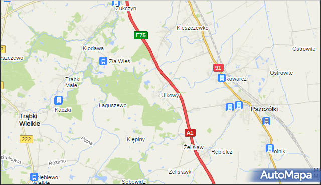 mapa Ulkowy, Ulkowy na mapie Targeo