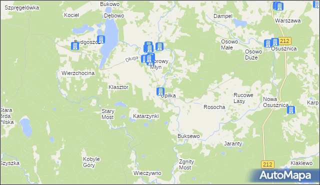 mapa Upiłka, Upiłka na mapie Targeo