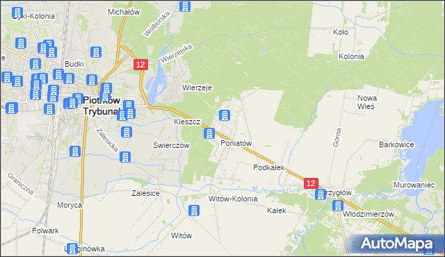 mapa Uszczyn, Uszczyn na mapie Targeo