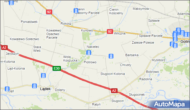 mapa Wacławów gmina Lądek, Wacławów gmina Lądek na mapie Targeo