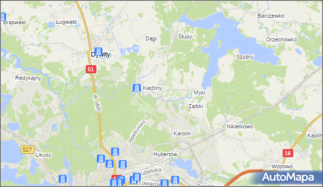 mapa Wadąg, Wadąg na mapie Targeo