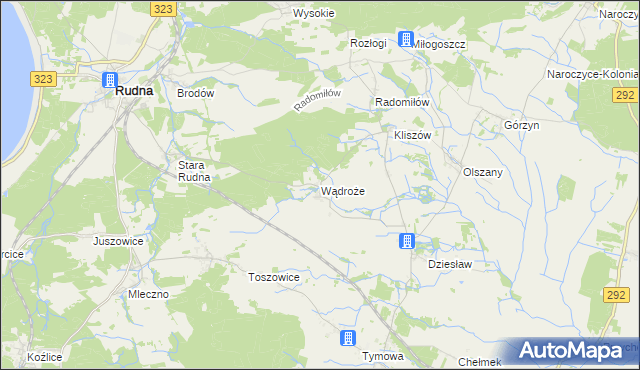 mapa Wądroże, Wądroże na mapie Targeo