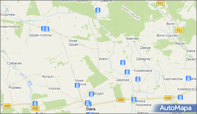 mapa Walim gmina Stara Kornica, Walim gmina Stara Kornica na mapie Targeo