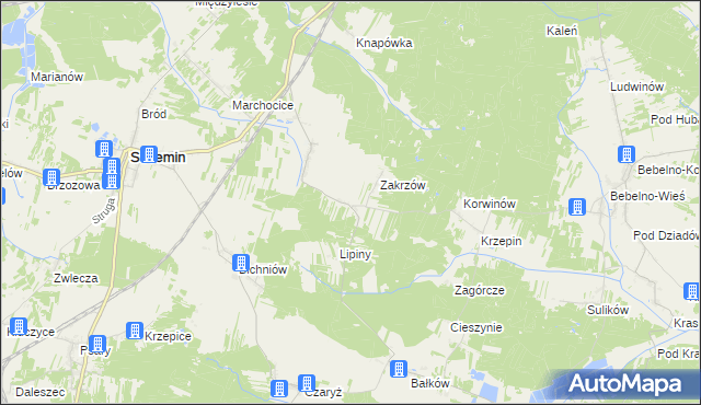 mapa Wałkonowy Górne, Wałkonowy Górne na mapie Targeo