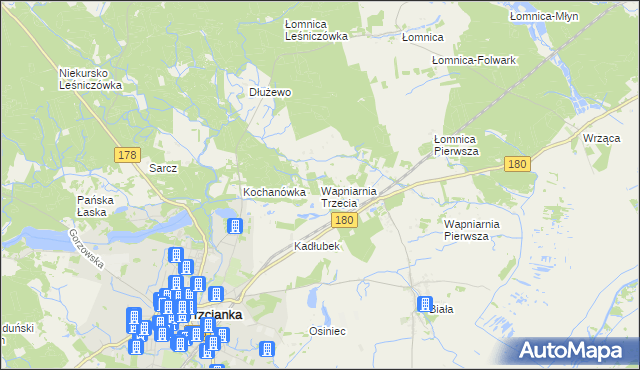 mapa Wapniarnia Trzecia, Wapniarnia Trzecia na mapie Targeo