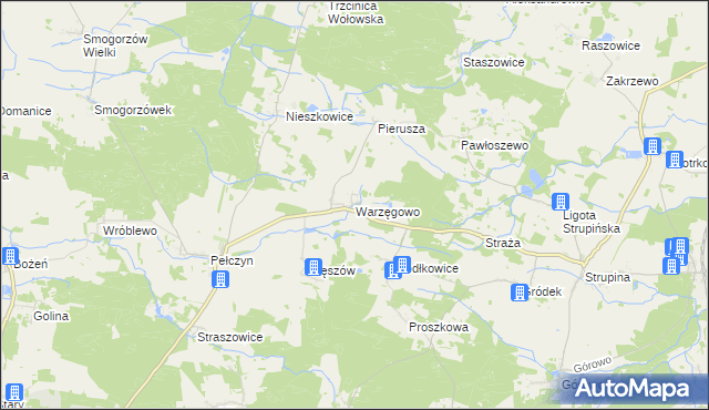 mapa Warzęgowo, Warzęgowo na mapie Targeo