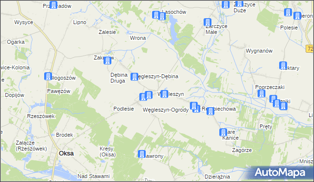 mapa Węgleszyn, Węgleszyn na mapie Targeo