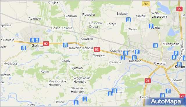 mapa Węglew, Węglew na mapie Targeo