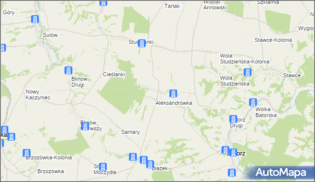 mapa Węglinek gmina Batorz, Węglinek gmina Batorz na mapie Targeo